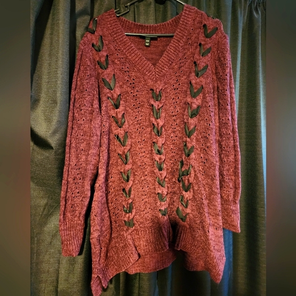 Lane Bryant Tie Sweater - Picture 1 of 3